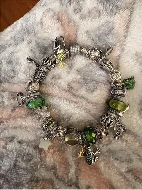 Pandora bracelet with prince and frog theme